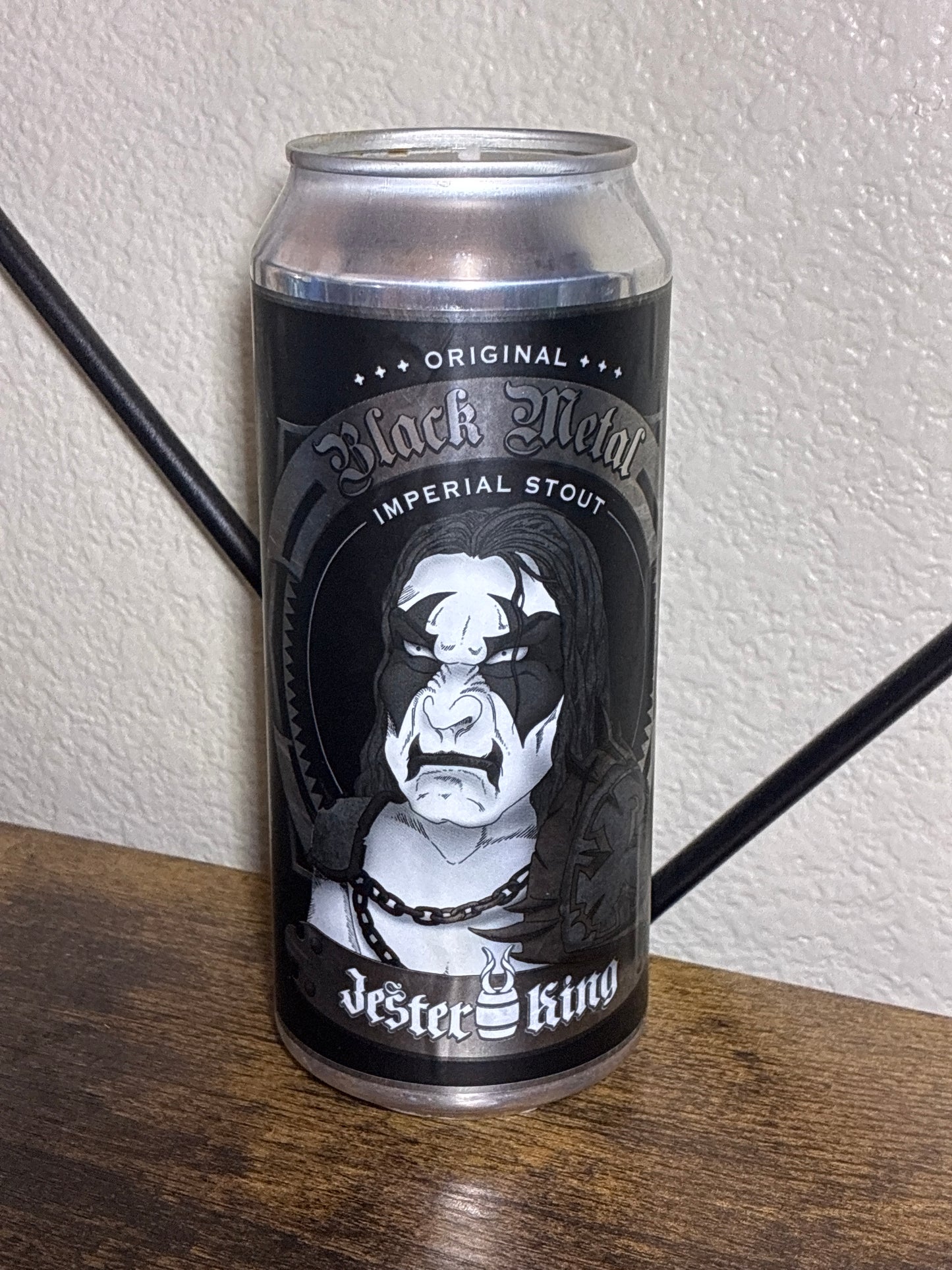 Black Metal Candle