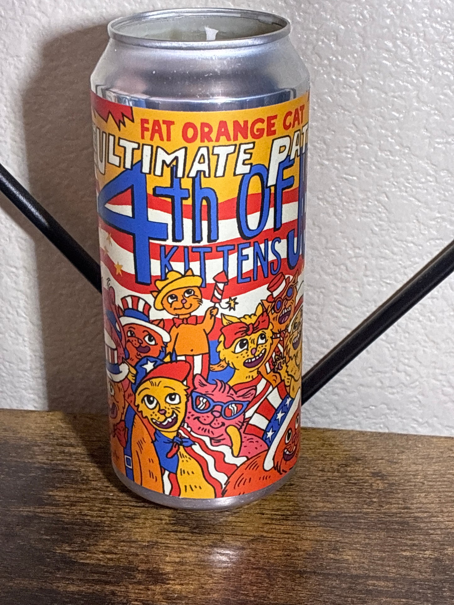 Fat Orange 4th Kittens Candle