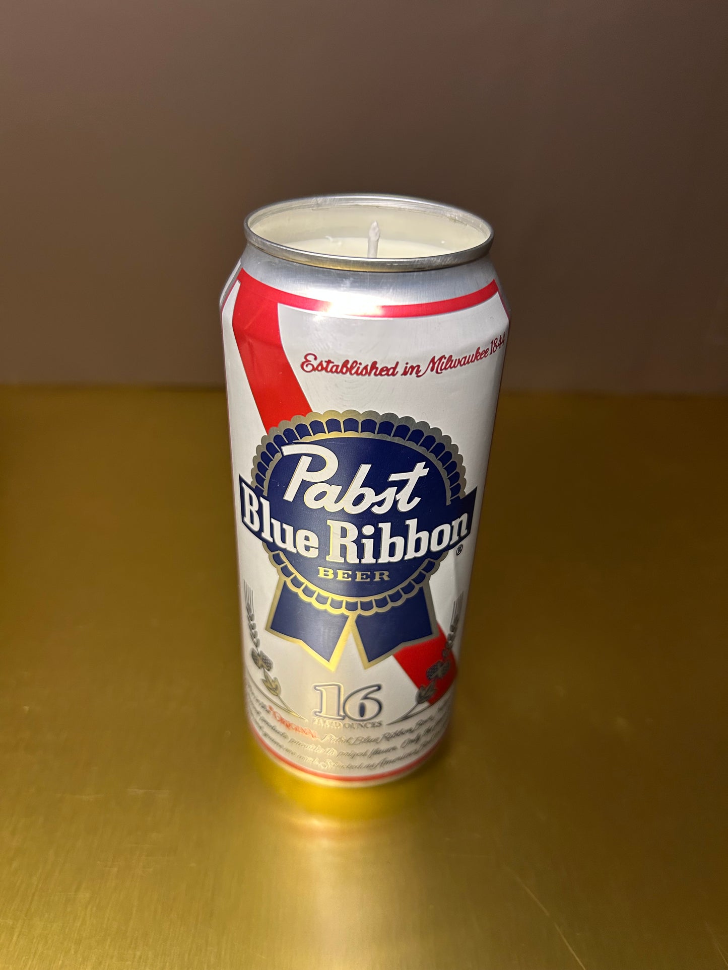 Pabst Blue Ribbon Candle