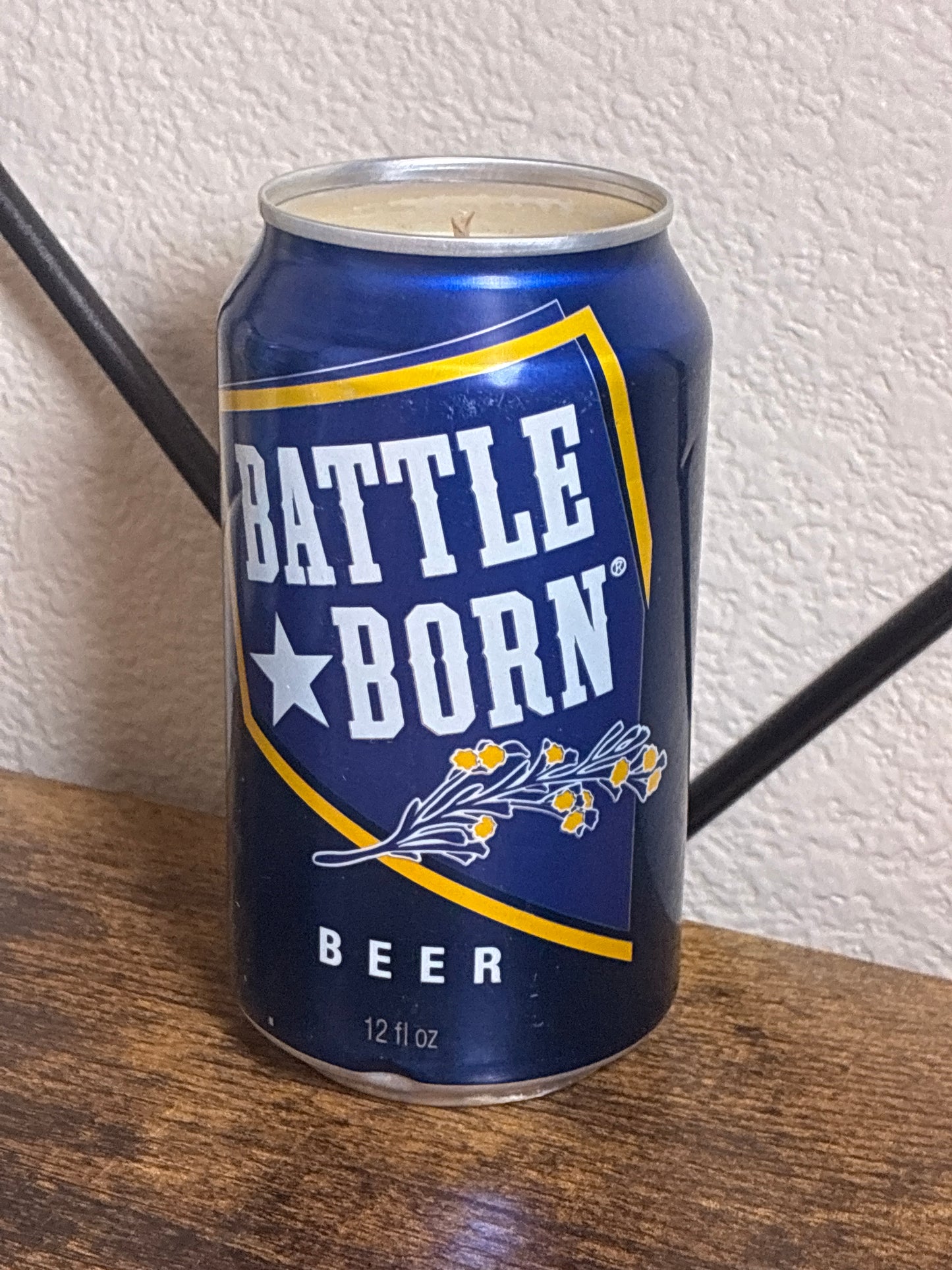 Battle Born Beer Candle