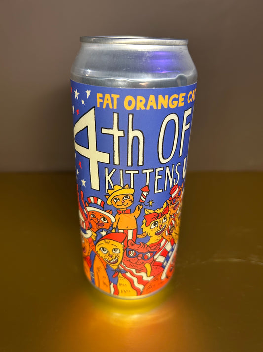 Fat Orange 4th Kittens Candle
