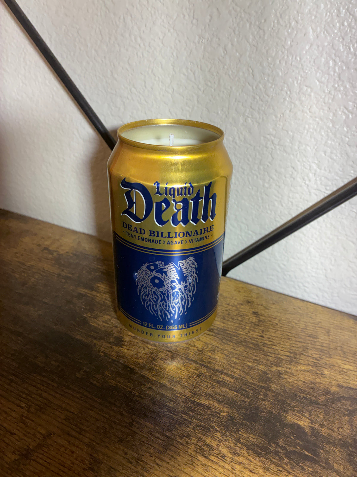 Liquid Death Dead Billionaire Candle